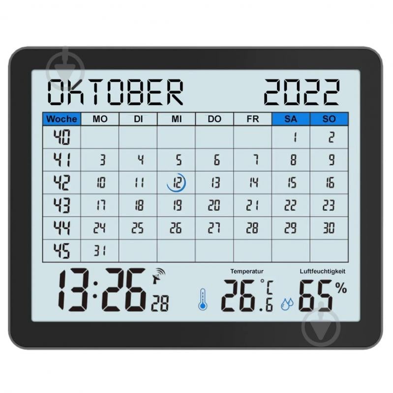 Годинник настільний WT2600 Black Technoline - фото 1