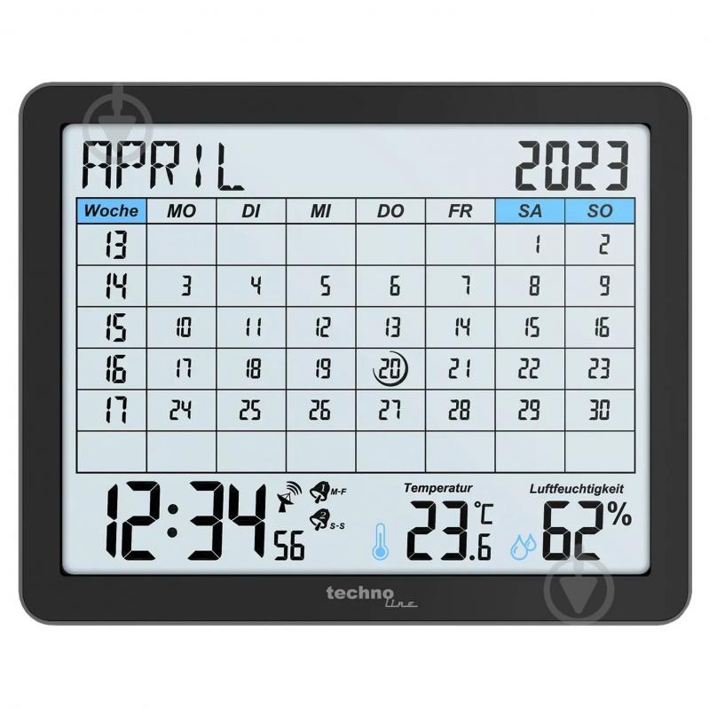 Годинник настільний WT2600 Black Technoline - фото 2