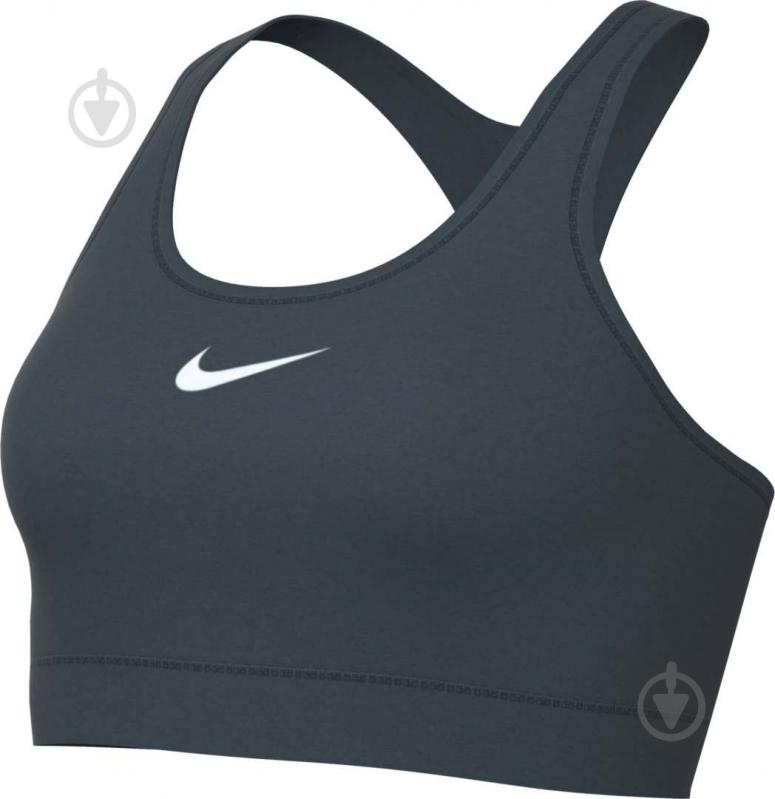 Бра Nike W NK SWSH MED SPT BRA DX6821-328 р.M серый - фото 7