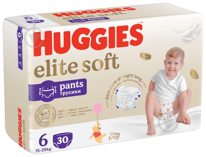 Підгузки-трусики Huggies Elite Soft 6 15-25 кг 30 шт. - фото 2
