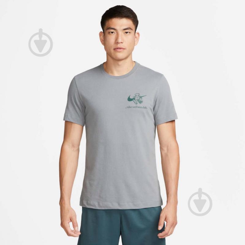 Футболка Nike T-SHIRT DRI-FIT FJ2450-065 р.L серый - фото 1