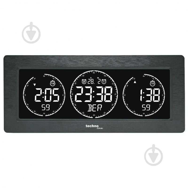 Часы настольные WT458 Black Technoline - фото 1 Часы настольные WT458 Black Technoline - фото 1