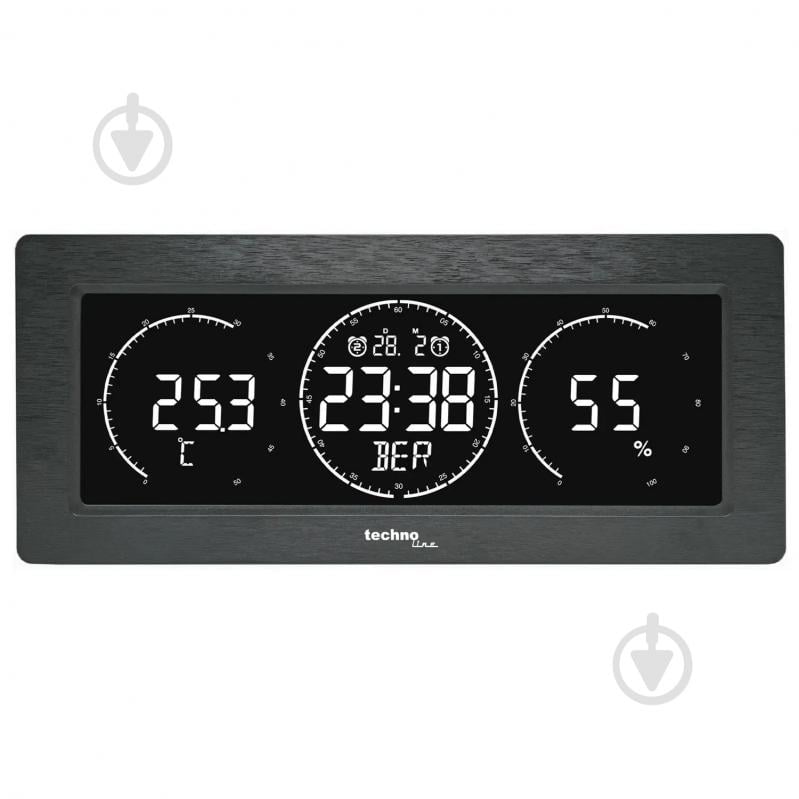 Часы настольные WT458 Black Technoline - фото 3 Часы настольные WT458 Black Technoline - фото 3