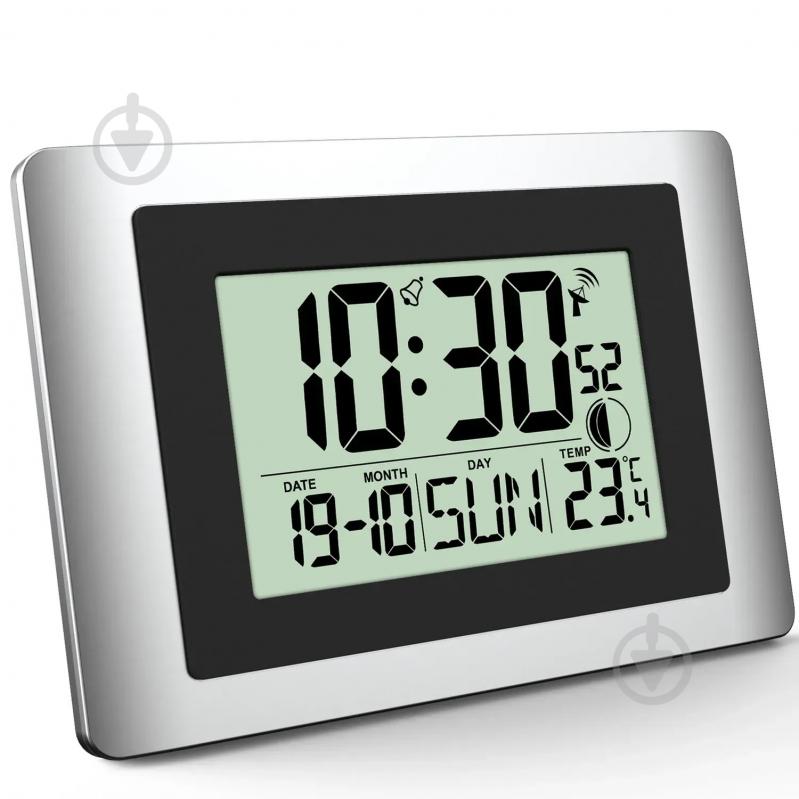 Годинник настінний WS8028 Silver/Black Technoline - фото 2 Годинник настінний WS8028 Silver/Black Technoline - фото 2