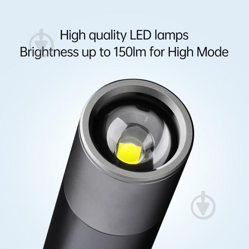 Ліхтар ручний NexTool Zoom Flashlight, 150 Lm NE20162 - фото 3 Ліхтар ручний NexTool Zoom Flashlight, 150 Lm NE20162 - фото 3