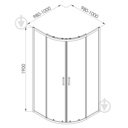 Душевая кабина Imprese SCALA 100х100х190 см s09806092GR - фото 2