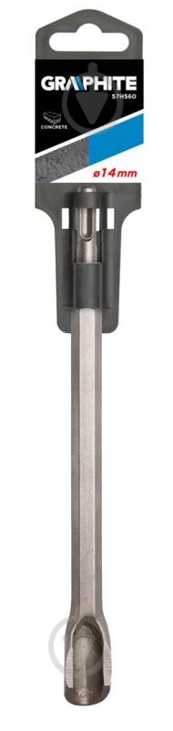 Зубило GRAPHITE SDS-plus 14x22 мм 250 мм 57H560 - фото 2