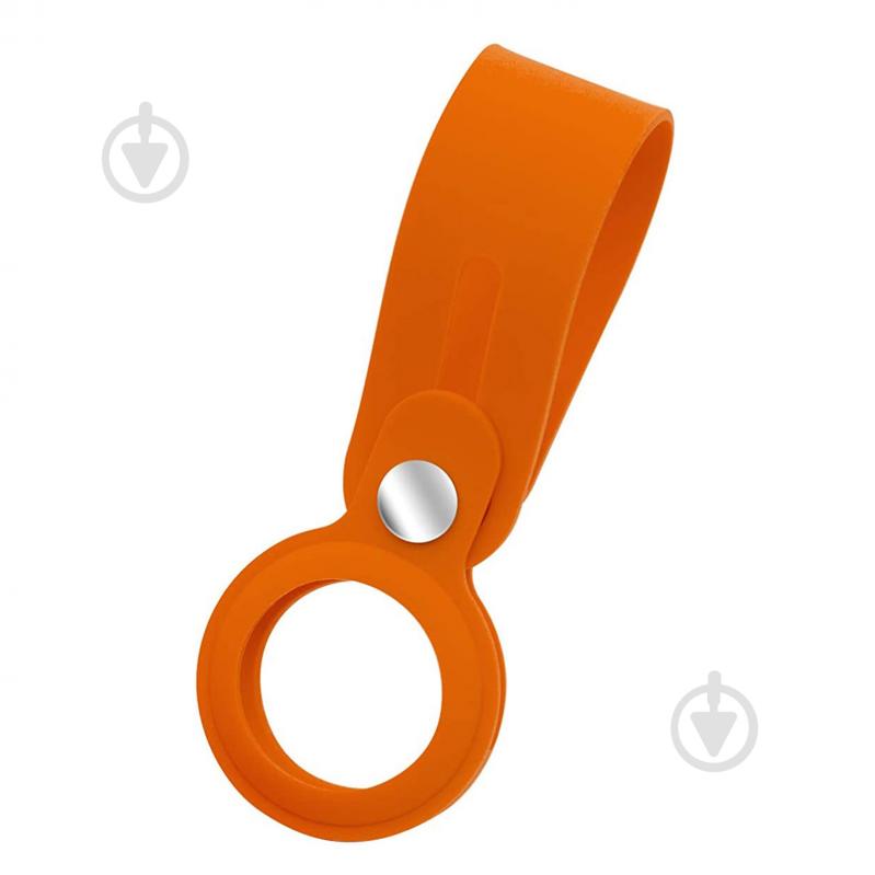 Чехол-брелок Armorstandart для AirTag Silicone Loop with Button Orange (ARM59159) - фото 1