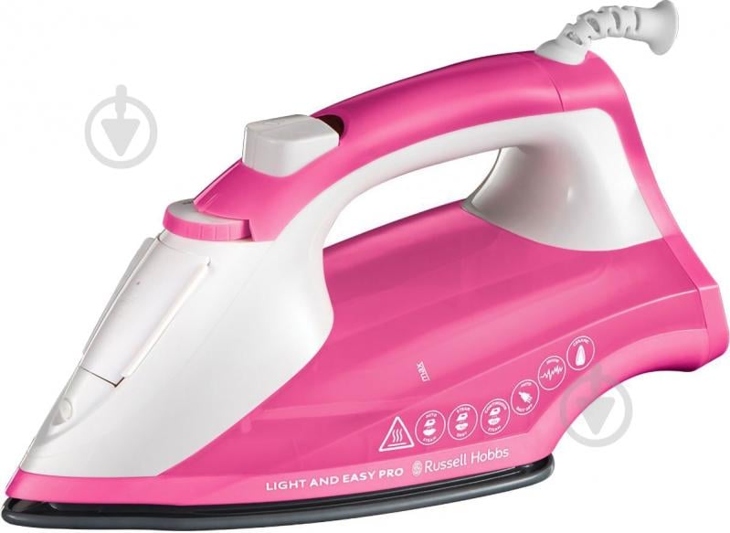 Утюг Russell Hobbs 26461-56 Light & Easy Pro Iron белый с розовым - фото 1