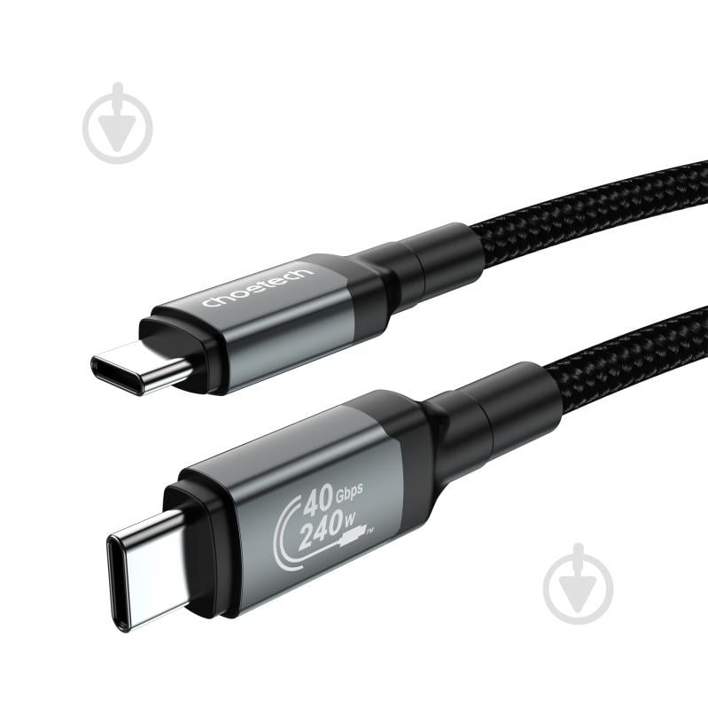 Кабель USB4.Gen 3, 40 Gbps, 240w, USB-C/USB-C 1 м black (XCC-1040) - фото 2