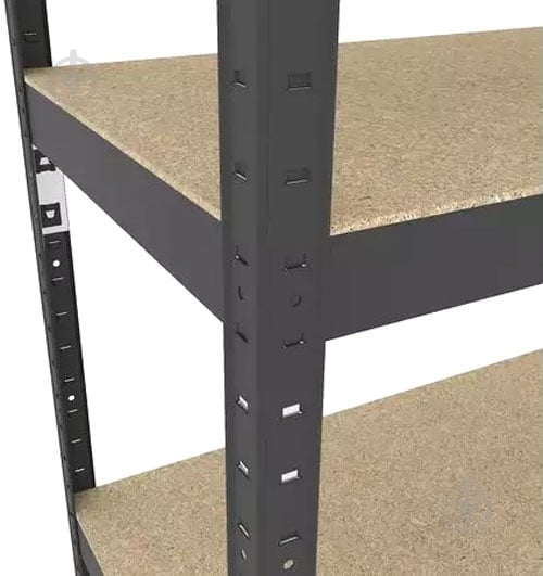 Стелаж 1800x800x400 мм Меткас Бюджет антрацит МДФ полиці 5 шт. фарбований - фото 2