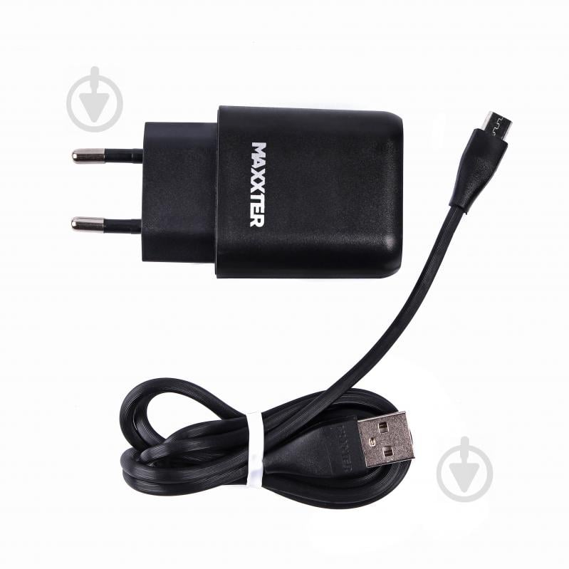 Зарядний пристрій Maxxter WC-QC-AtM-01, 1 USB + Кабель USB-A to Micro-USB - фото 3