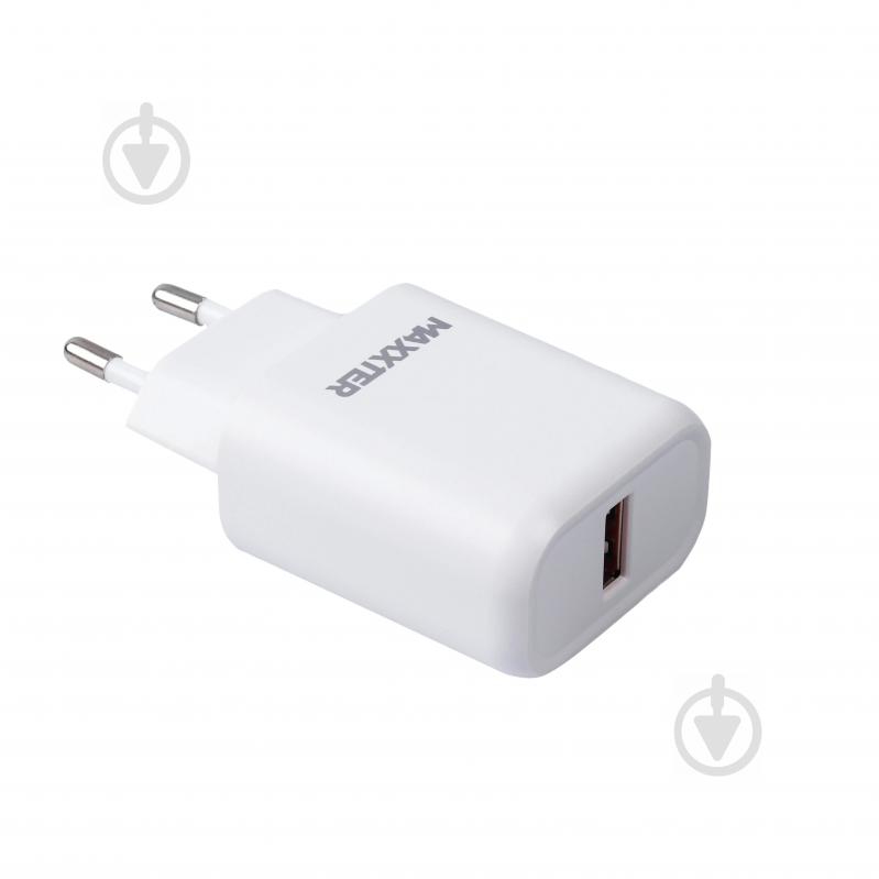 Зарядний пристрій Maxxter WC-QC-AtC-01 1 USB + Кабель USB-A to Type-C (Quick Charge 3.0) - фото 1