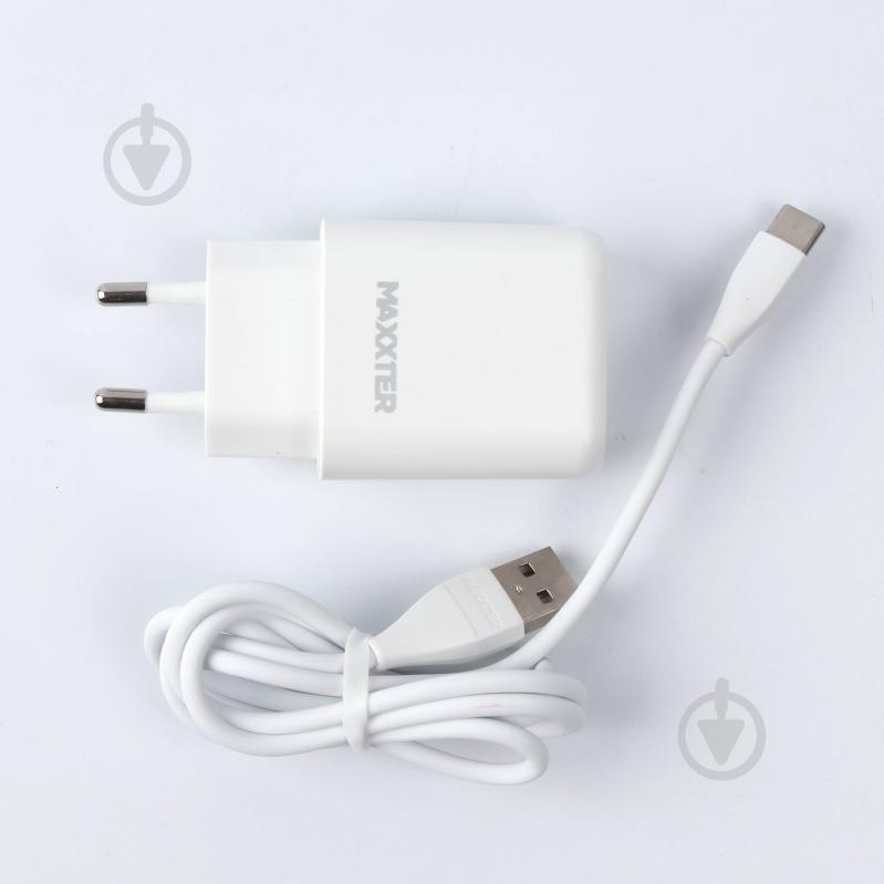 Зарядний пристрій Maxxter WC-QC-AtC-01 1 USB + Кабель USB-A to Type-C (Quick Charge 3.0) - фото 3