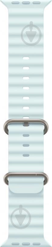 Ремінець Apple 49mm Ice Blue Ocean Band - Natural Titanium Finish (MXTF3ZM/A) - фото 1