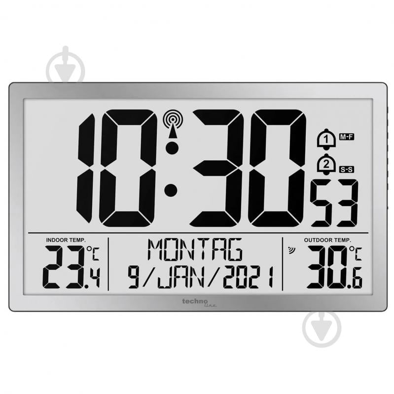 Годинник настінний WS8113 Silver Technoline - фото 1 Годинник настінний WS8113 Silver Technoline - фото 1
