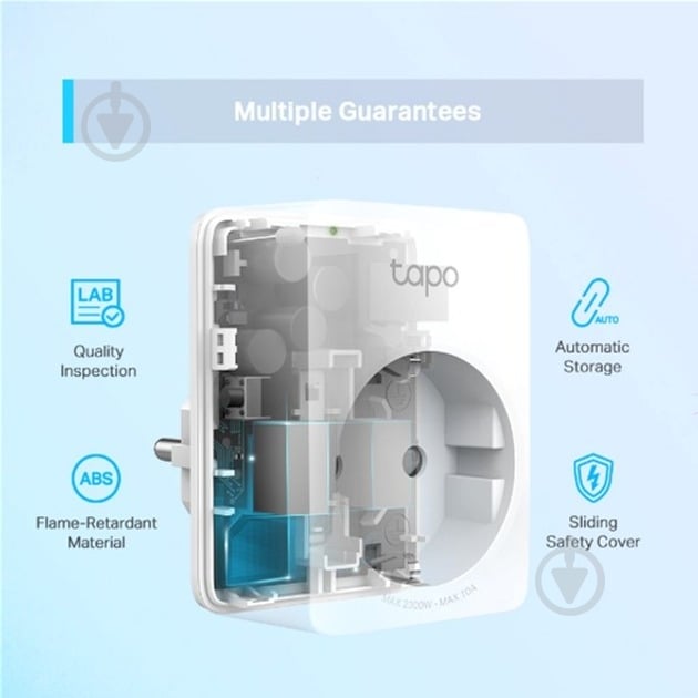 Комплект розеток TP-Link Wi-Fi мини Tapo P100 (2-pack) - фото 8 Комплект розеток TP-Link Wi-Fi мини Tapo P100 (2-pack) - фото 8