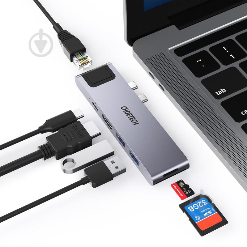 USB-хаб HUB-M24, USB-C 7-в-1, для MacBook Pro/Air - фото 3