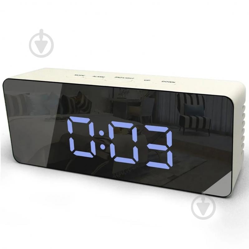 Годинник настільний WT475 White/Black Mirror Technoline - фото 1 Годинник настільний WT475 White/Black Mirror Technoline - фото 1