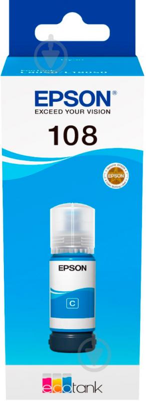 Контейнер із чорнилом Epson 108 EcoTank L8050/L18050 cyan - фото 1