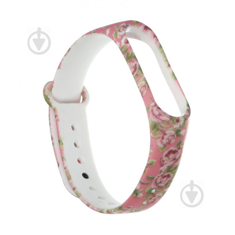 Ремешок для фитнес-браслета Armorstandart для Xiaomi Mi Band 4/3 Pink Flowers (ARM55639) 55639 - фото 2