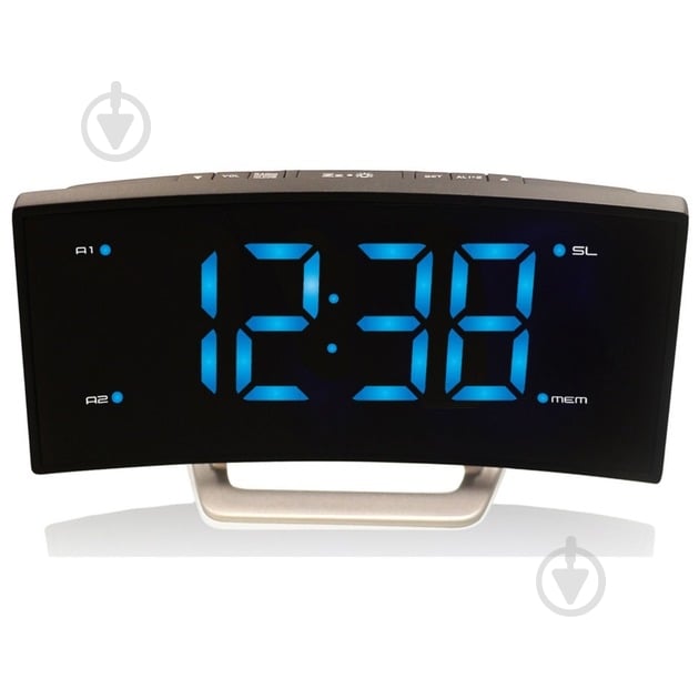 Годинник настільний WT460 Blue LED Black/Silver Technoline - фото 1 Годинник настільний WT460 Blue LED Black/Silver Technoline - фото 1