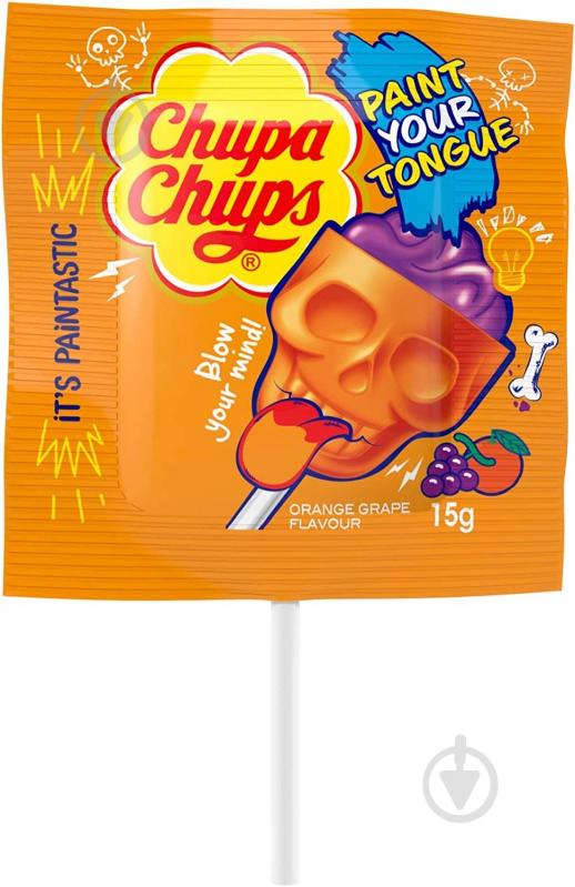 Цукерка PERFETTI Chupa Chups 3D Skull 15 г 12 г - фото 1