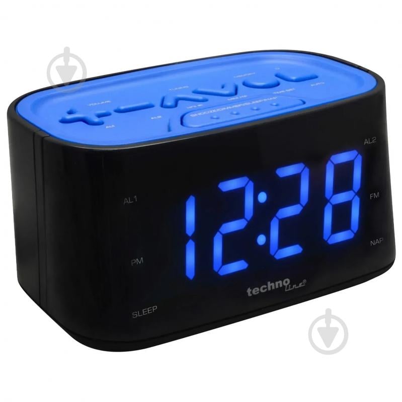 Часы настольные WT465 Black/Blue Technoline - фото 3 Часы настольные WT465 Black/Blue Technoline - фото 3