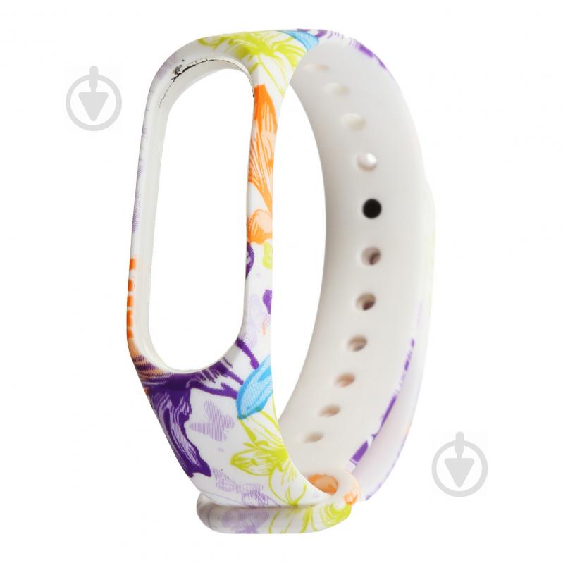 Ремешок для фитнес-браслета Armorstandart для Xiaomi Mi Band 4/3 Violet Flower (ARM52068) 52068 - фото 1