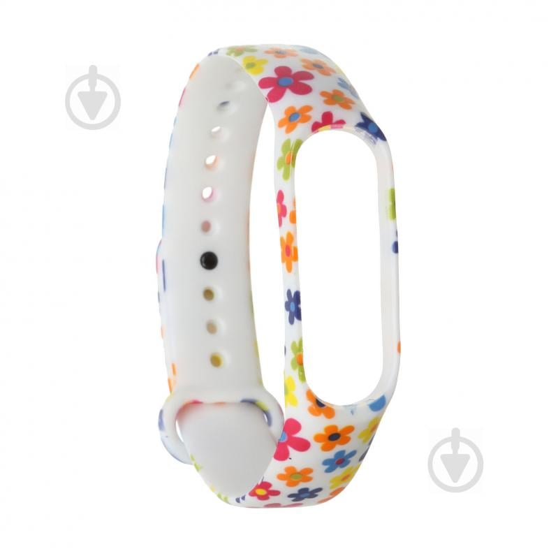 Ремешок для фитнес-браслета Armorstandart для Xiaomi Mi Band 4/3 White Flowers (ARM52062) 52062 - фото 1