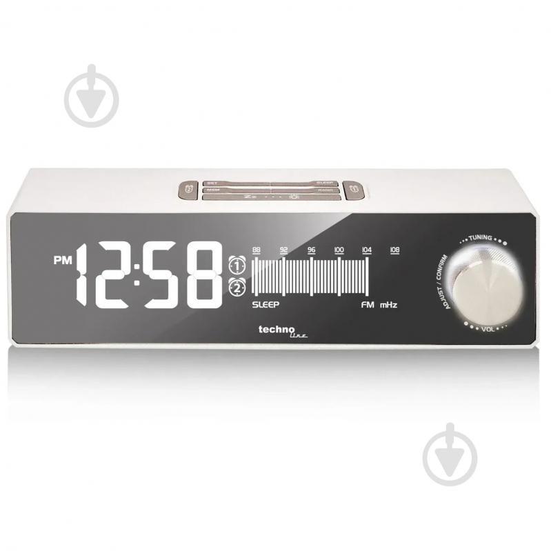 Годинник настільний WT483 White/Silver Technoline - фото 1 Годинник настільний WT483 White/Silver Technoline - фото 1