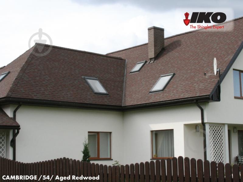 Бітумна черепиця IKO Cambridge Xpress, Aged Redwood (54) уп.2,17 м2 - фото 3