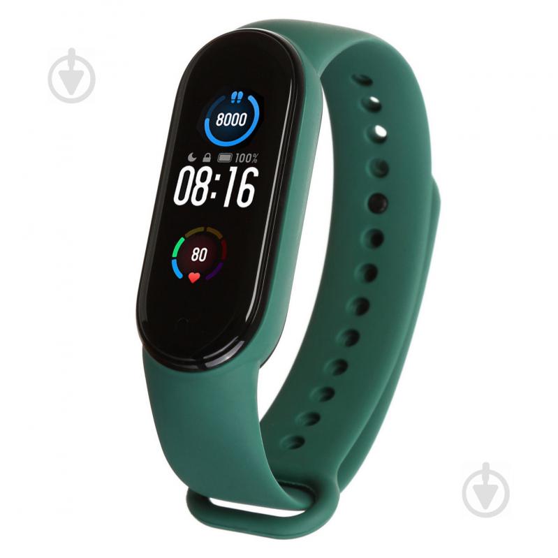 Ремінець для фітнес-браслета Armorstandart для Xiaomi Mi Band 6/5 Green 56988 - фото 1