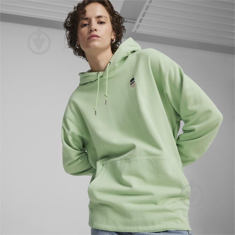 Джемпер Puma DOWNTOWN 180 HOODIE TR 62437689 р.XL зелений - фото 4