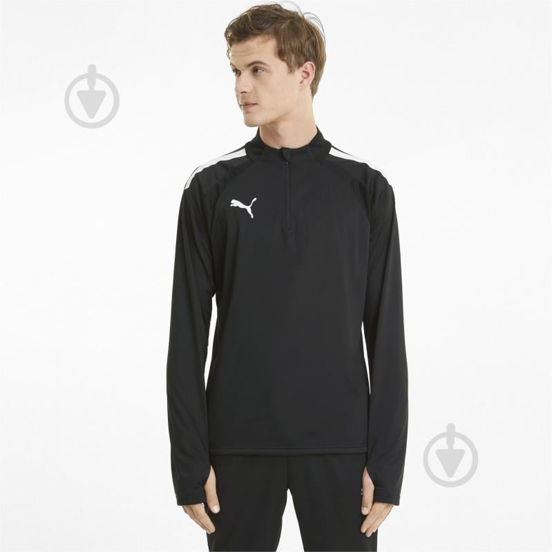 Джемпер Puma TEAMLIGA 1/4 ZIP TOP 65723603 р.S черный - фото 3