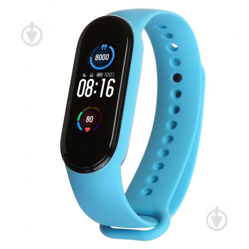 Ремешок для фитнес-браслета Armorstandart для Xiaomi Mi Band 6/5 Light Blue 56987 - фото 1