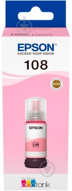 Контейнер с чернилами Epson 108 EcoTank L8050/L18050 light magenta - фото 1