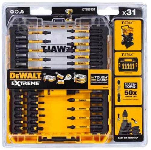 Набір біт DeWalt Extreme Flextorq 31 шт. DT70745T - фото 3