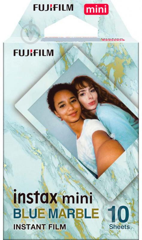 Фотобумага Fujifilm INSTAX MINI BLUE MARBLE (54х86мм 10шт) - фото 1