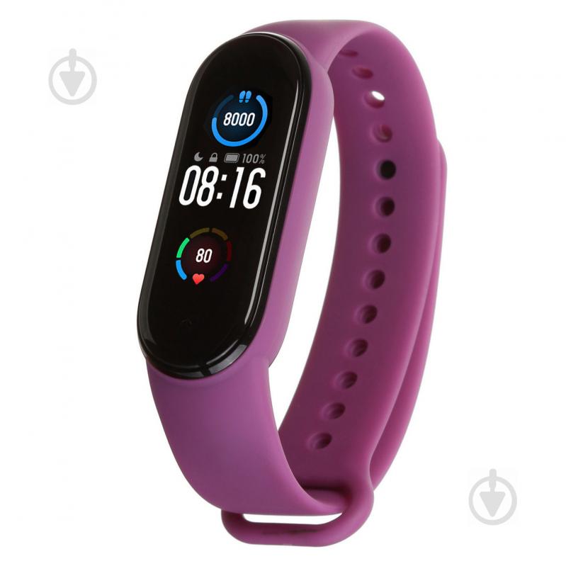 Ремінець для фітнес-браслета Armorstandart для Xiaomi Mi Band 6/5 Purple 56994 - фото 1