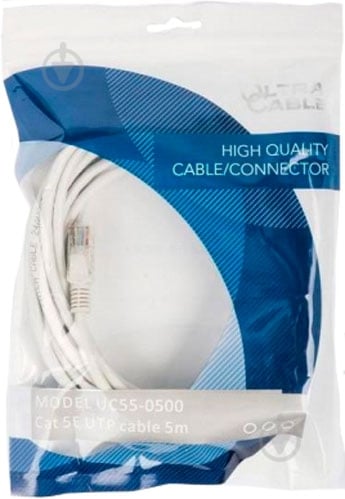 Патч-корд Ultra CAT5e UC55-0500 5 м белый - фото 4 Патч-корд Ultra CAT5e UC55-0500 5 м белый - фото 4