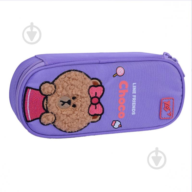 Пенал PH-30 Line Friends Pretty Choco YES фіолетовий - фото 1 Пенал PH-30 Line Friends Pretty Choco YES фіолетовий - фото 1