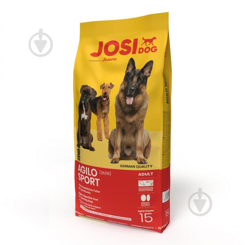 Корм сухой для всех пород JOSIDOG для спортивных собак Josiagilo Sport с птицей 15 кг - фото 1