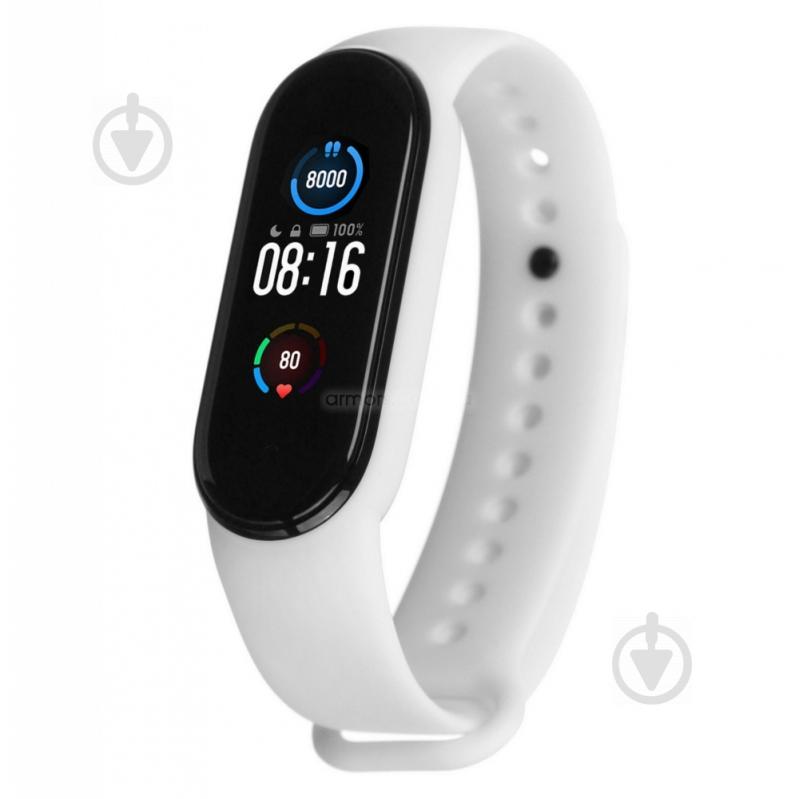 Ремінець для фітнес-браслета Armorstandart для Xiaomi Mi Band 6/5 White 56998 - фото 1