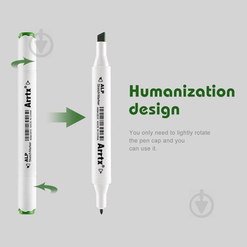 Набір маркерів Arrtx спиртових Alp ASM-0280A 80 кольорів LC302192 - фото 10