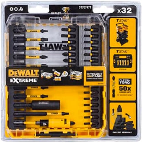 Набор бит DeWalt Extreme Flextorq 32 шт. DT70747T - фото 2