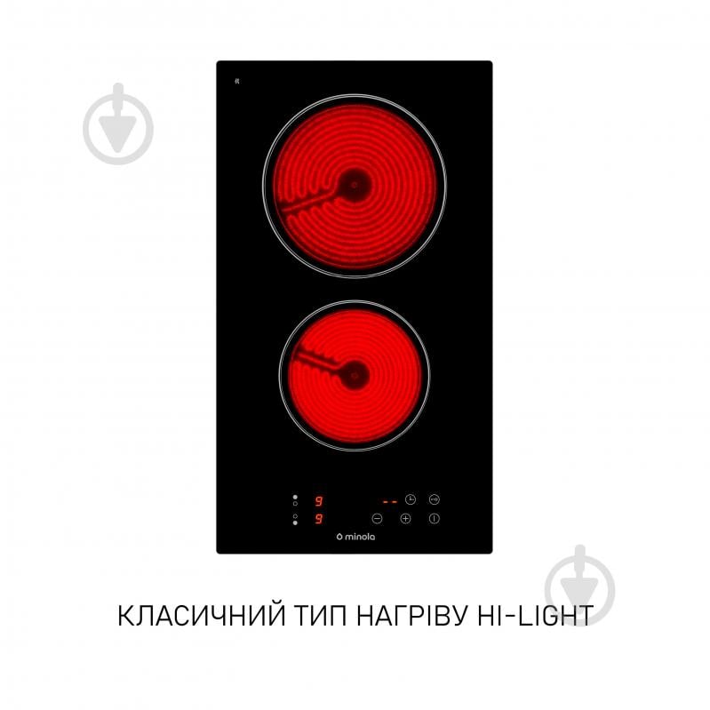 Варильна поверхня електрична Minola MVH 3034 KBL електрична Hi-Light склокерамічна - фото 2