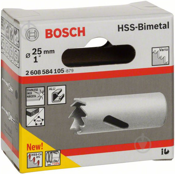 Коронка Bosch Standart HSS Bi-metal 25 мм 2608584105 - фото 2