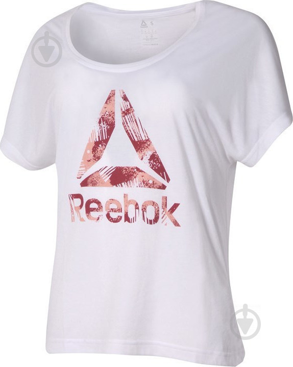 Футболка Reebok GYMANA GRAPHIC TEE CW2702 р.XS білий - фото 1