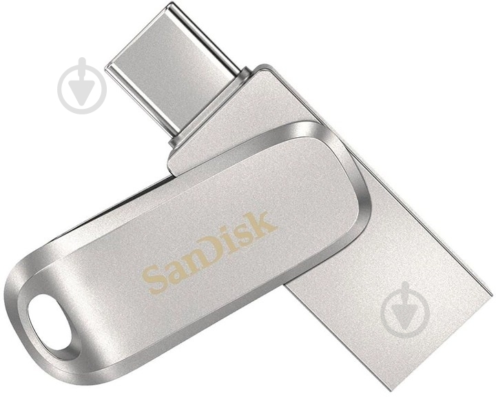 Флешпам'ять USB SanDisk Ultra Dual Luxe 256 ГБ USB 3.1 USB Type-C silver (SDDDC4-256G-G46) - фото 2